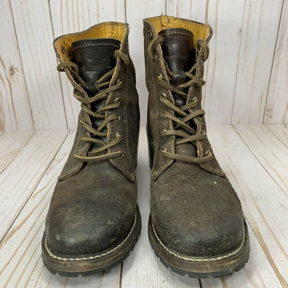 Frye Sabrina 6G Lace-up Oiled Suede Boots Womens Size 8 Lace Up Heeled Bootie - Picture 2 of 10